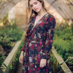 Maroon Cambric Peplum Frock