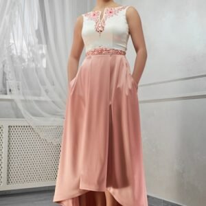 Turquoise Organza Angrakha Style Frock - Girls Pakistani Dress